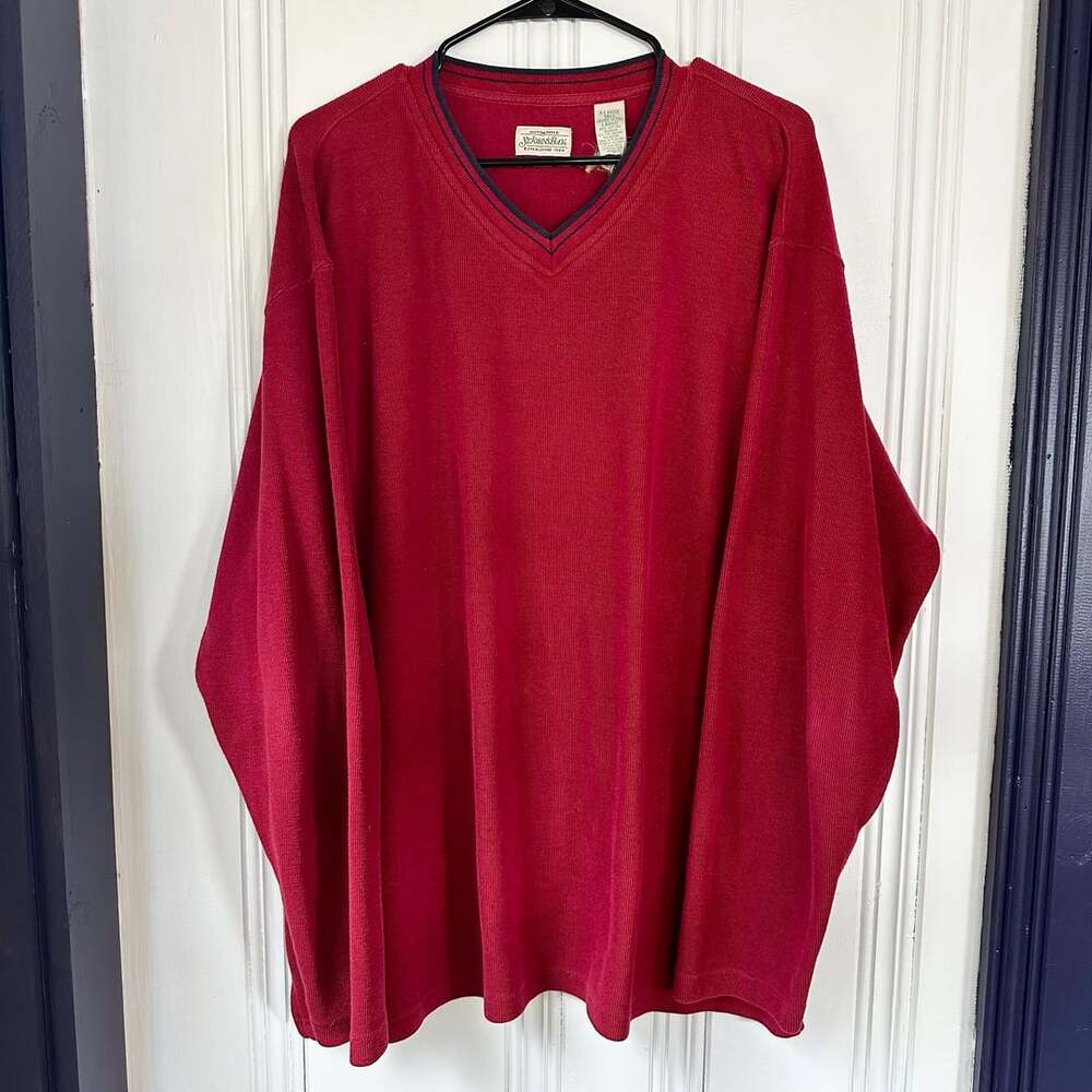 Vintage St John's Bay V-Neck Pullover Sweater, Size X-Large Tall